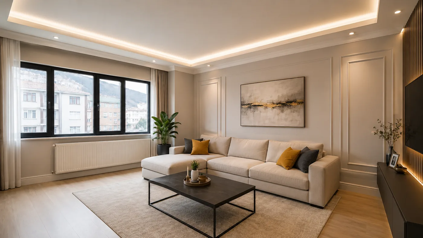 Bursam Dekorasyon tarafından yenilenmiş salon