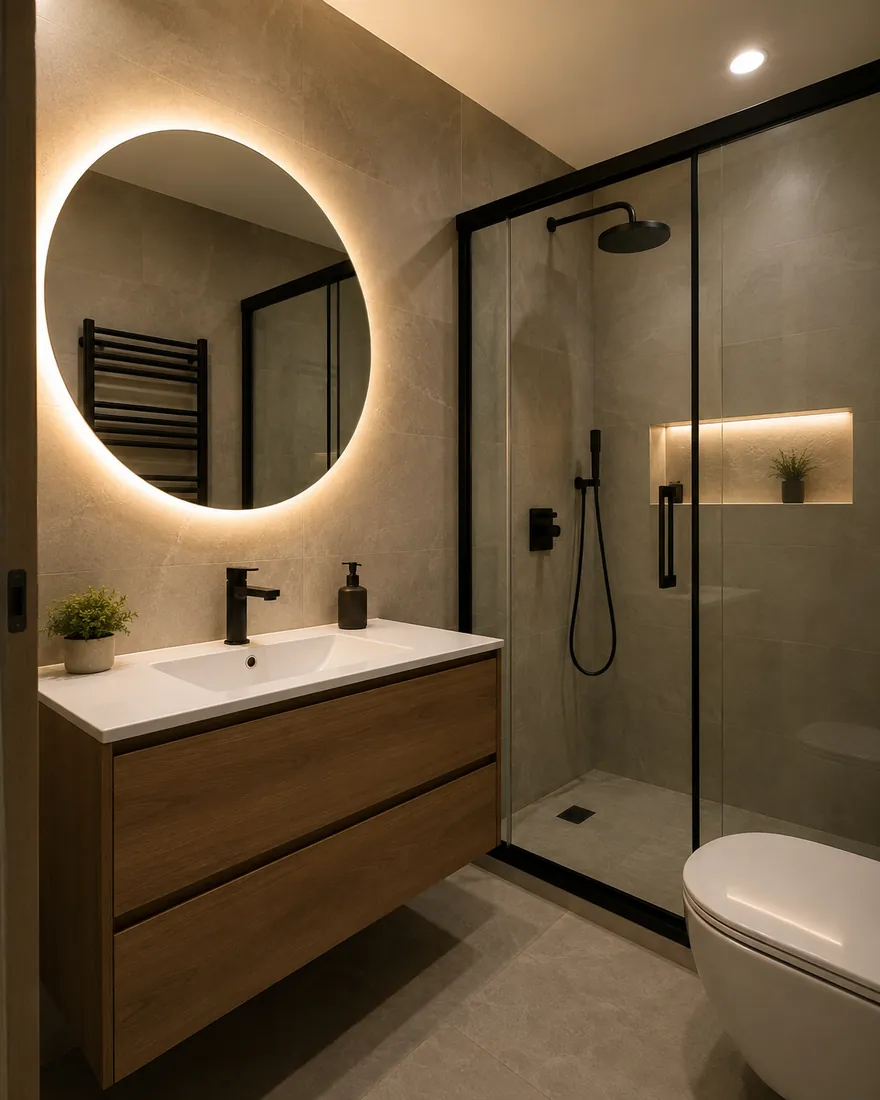 Yenilenmiş banyo tadilatı