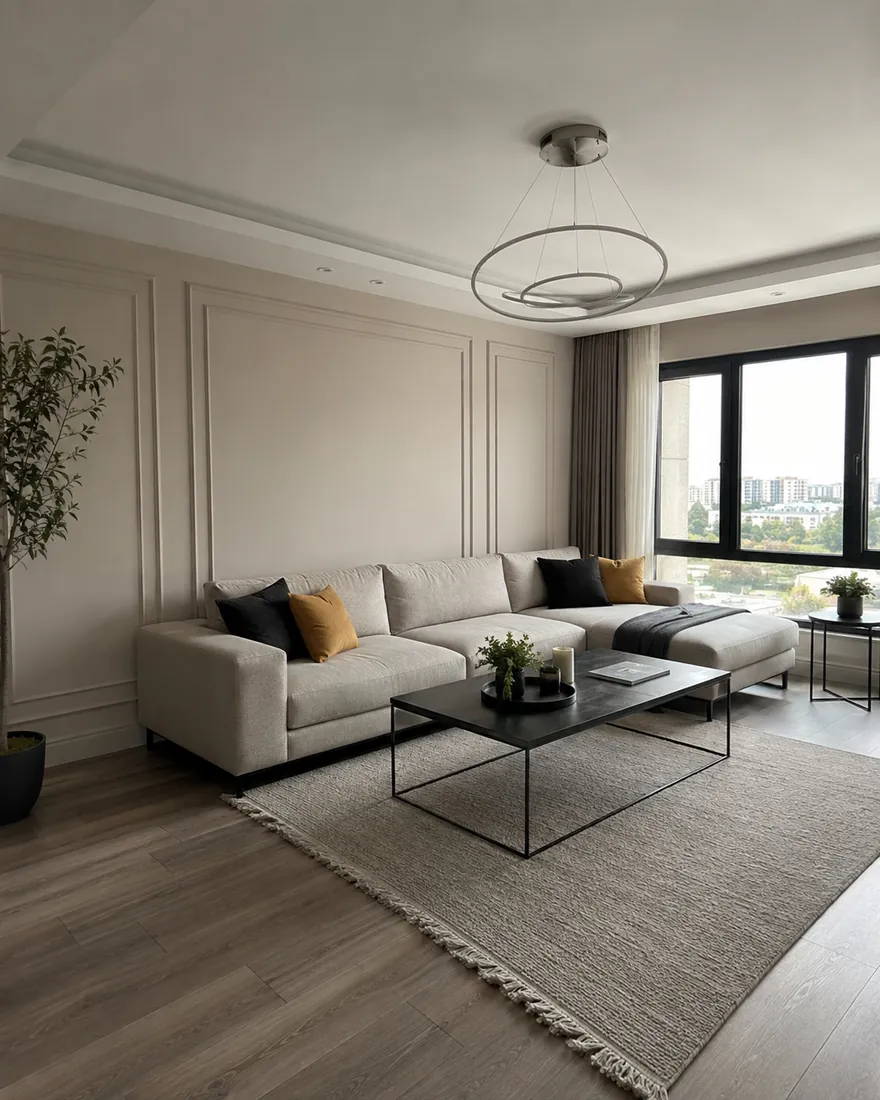 Boya badana ile yenilenmiş salon